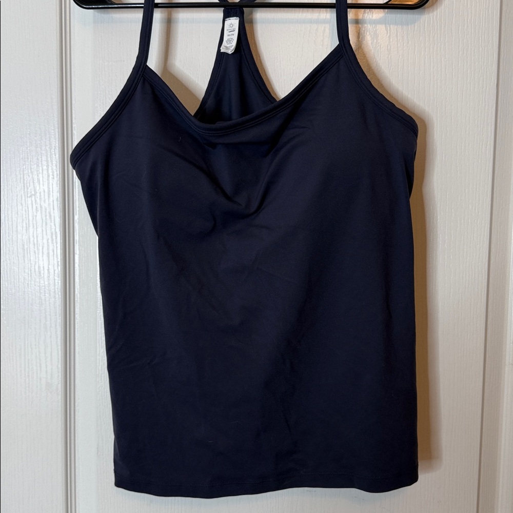 Aerie Offline Athletic Racerback Tank Top Built in Bra Navy Blue XXL - Picture 3 of 10